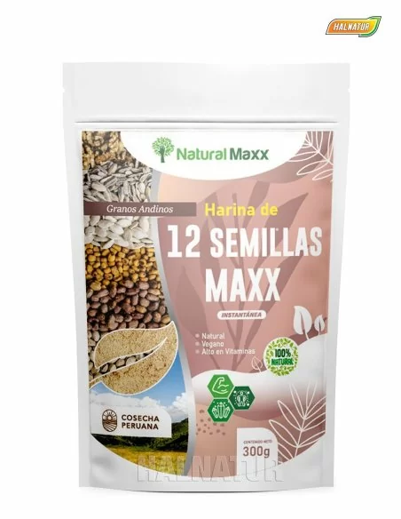 Harina de 12 semillas ziplock natural maxx