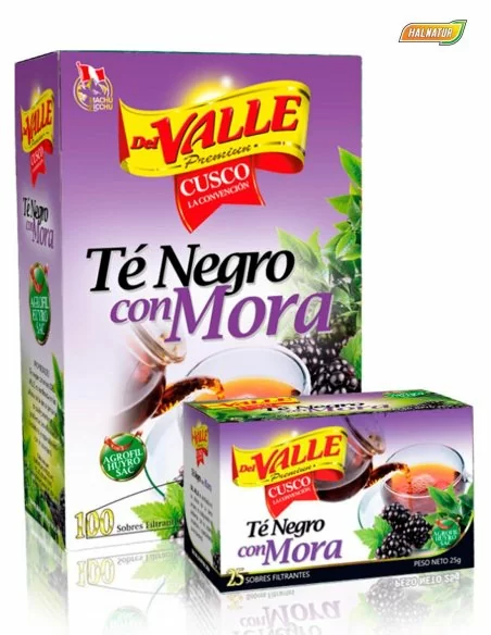 Te negro con mora filtrante del valle