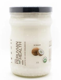Aceite de coco Organico Peruvian health 1 LITRO