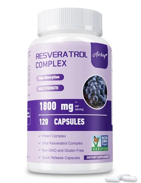 Resveratrol Complex Airboy 120 Cáps – Potente Antioxidante para una Vida Saludable