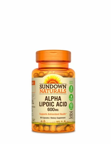 Ácido Alfa Lipoico 600 mg Sundown Naturals 60 capsulas