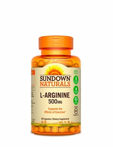 L-arginina 50mg sundown natural 90 capsulas
