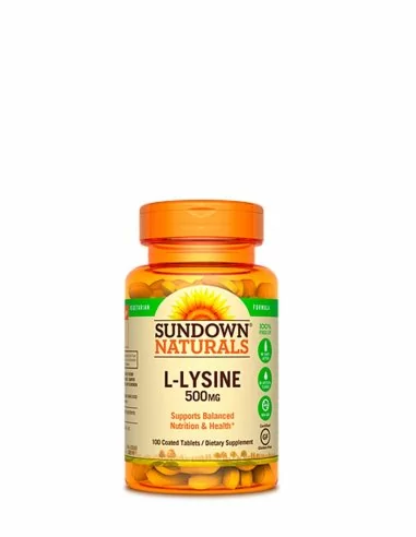 L-lysina 500mg sundown natural 100 tabletas