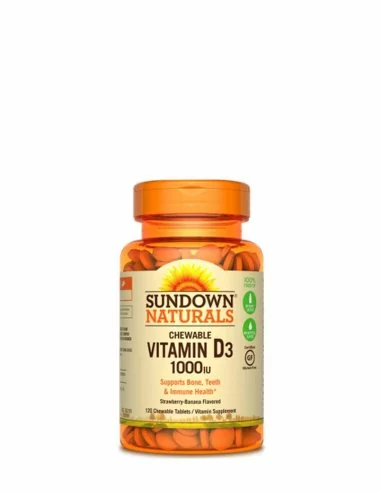 Vitamina D3 1000UI sundown natural 120 tabletas