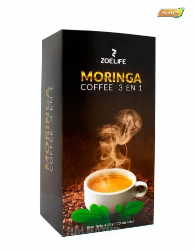 Moringa coffee 3 en 1 zeolife cafe ganoderma