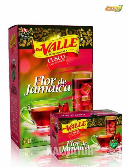 Infusión de flor de jamaica del valle filtrante